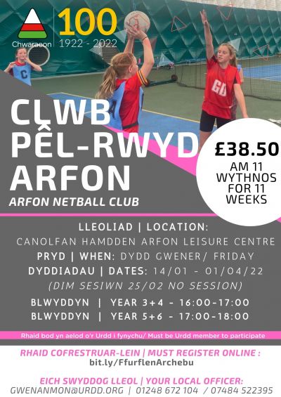 Clwb Pel Rwyd Arfon - Ionawr 2022